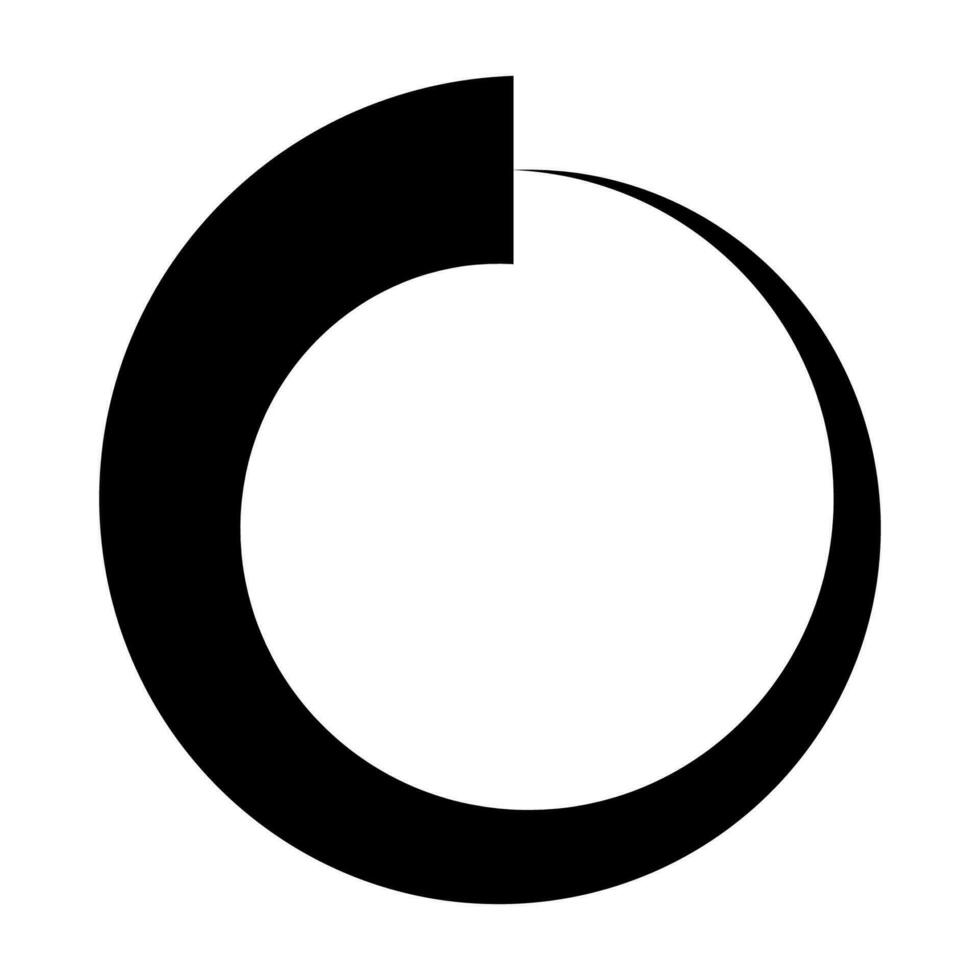 runda logotyp ikon ökande kapacitet över tid, justeras Spänning volym vektor