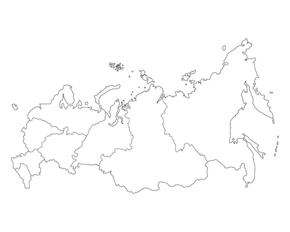 Russland Karte im Weiß Farbe. Karte von Russland. vektor