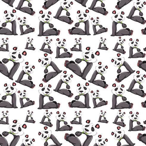 Panda på sömlöst mönster vektor
