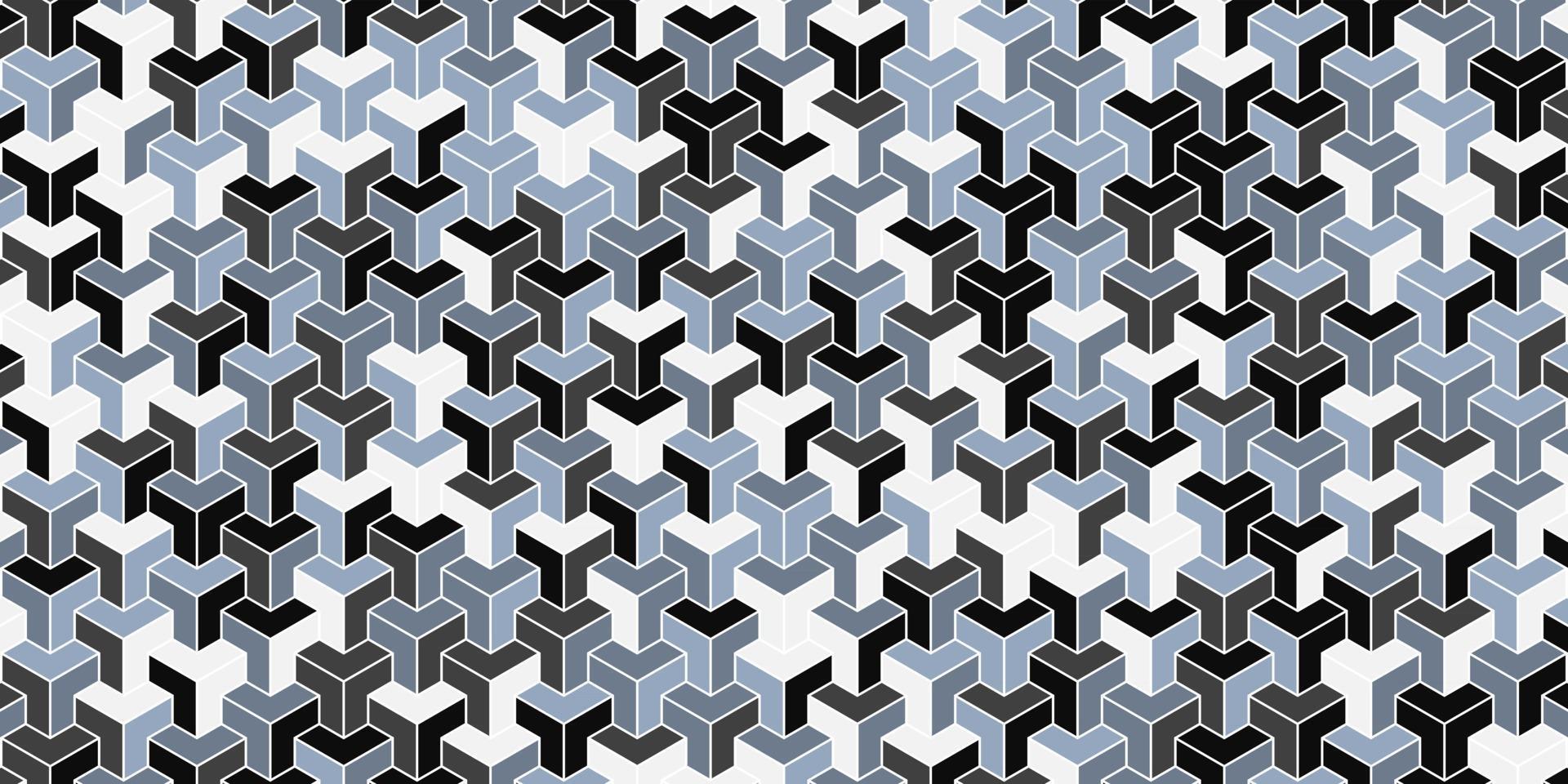 abstraktes geometrisches nahtloses Musterhintergrunddesign modern mit Form des Dreiecks 3d vektor