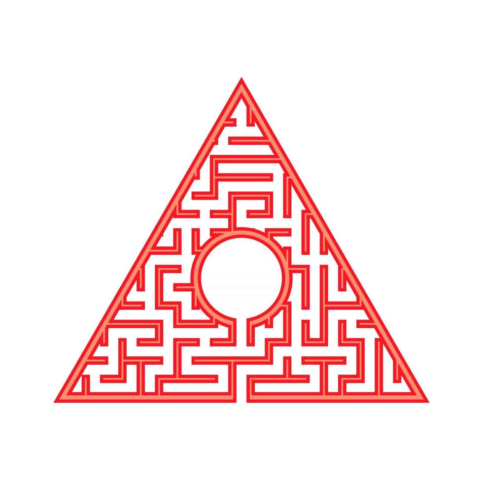 abstraktes Labyrinth. Spiel für Kinder. Puzzle für Kinder. Labyrinth Rätsel. Farbe-Vektor-Illustration. vektor