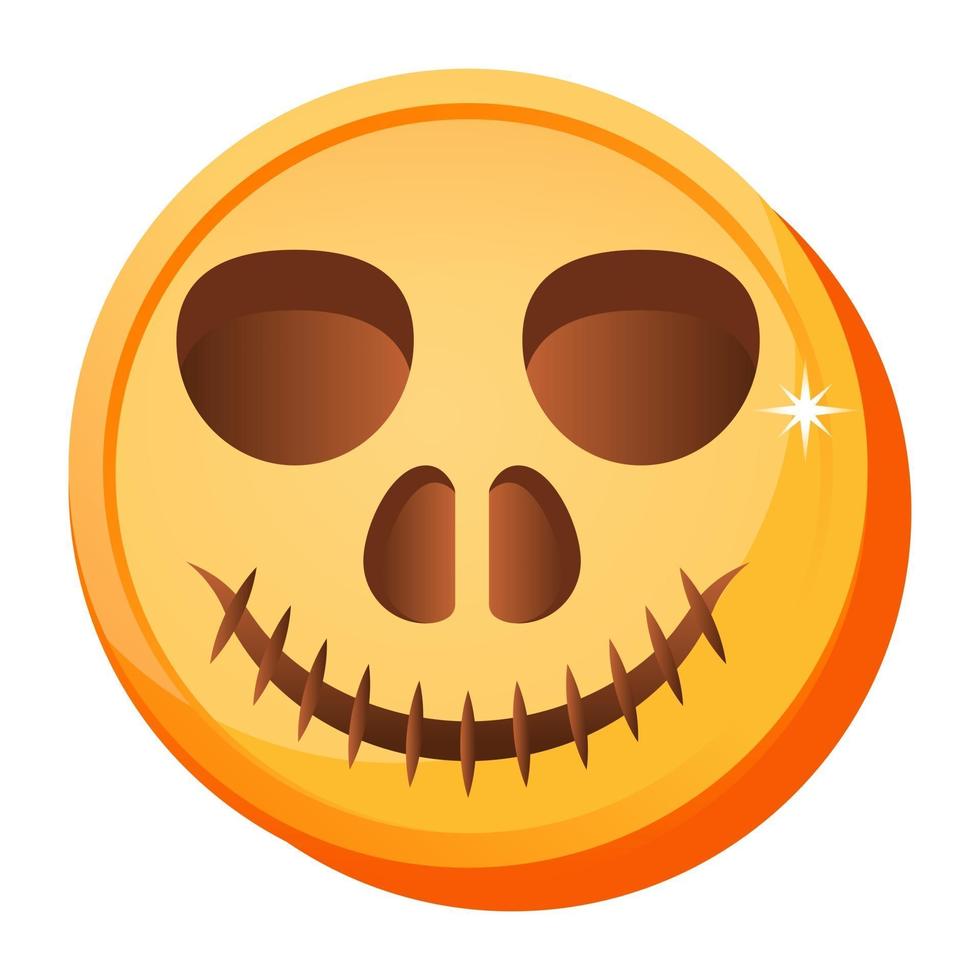 Schädel-Emoji-Design vektor