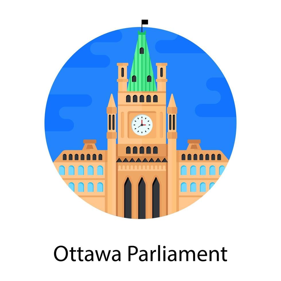 Wahrzeichen des Parlaments von Ottawa vektor