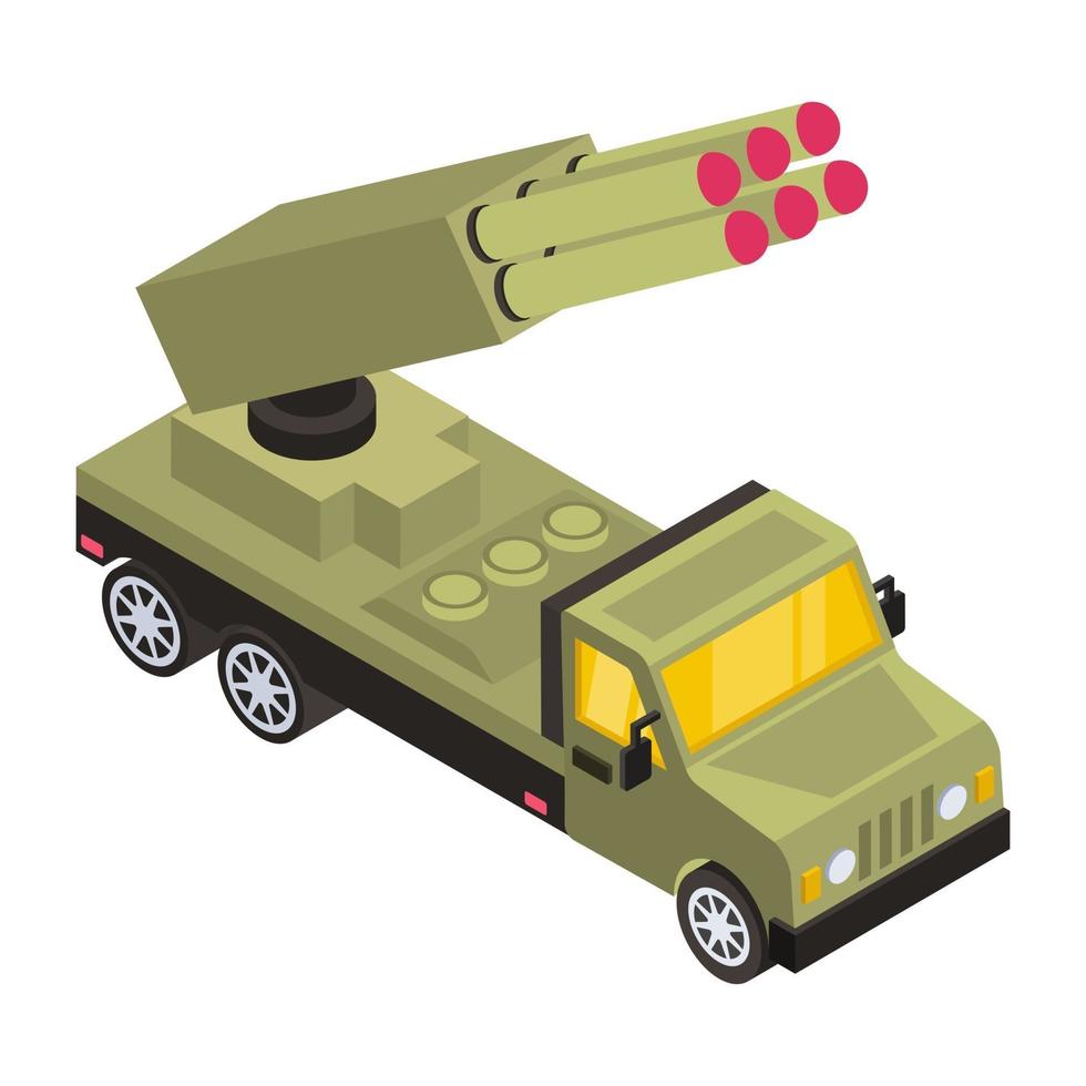 Raketenträger-LKW vektor