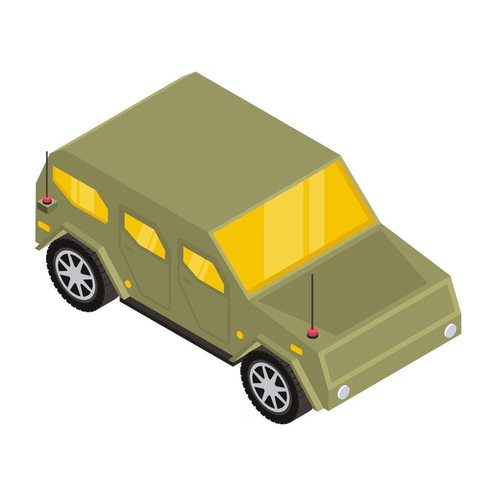 Militärauto und Fahrzeug vektor