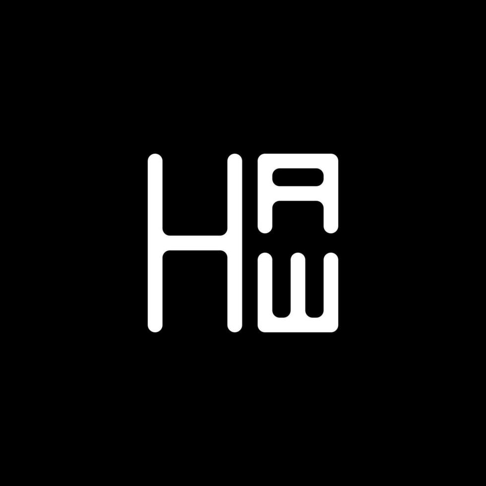 haw Brief Logo Vektor Design, haw einfach und modern Logo. haw luxuriös Alphabet Design