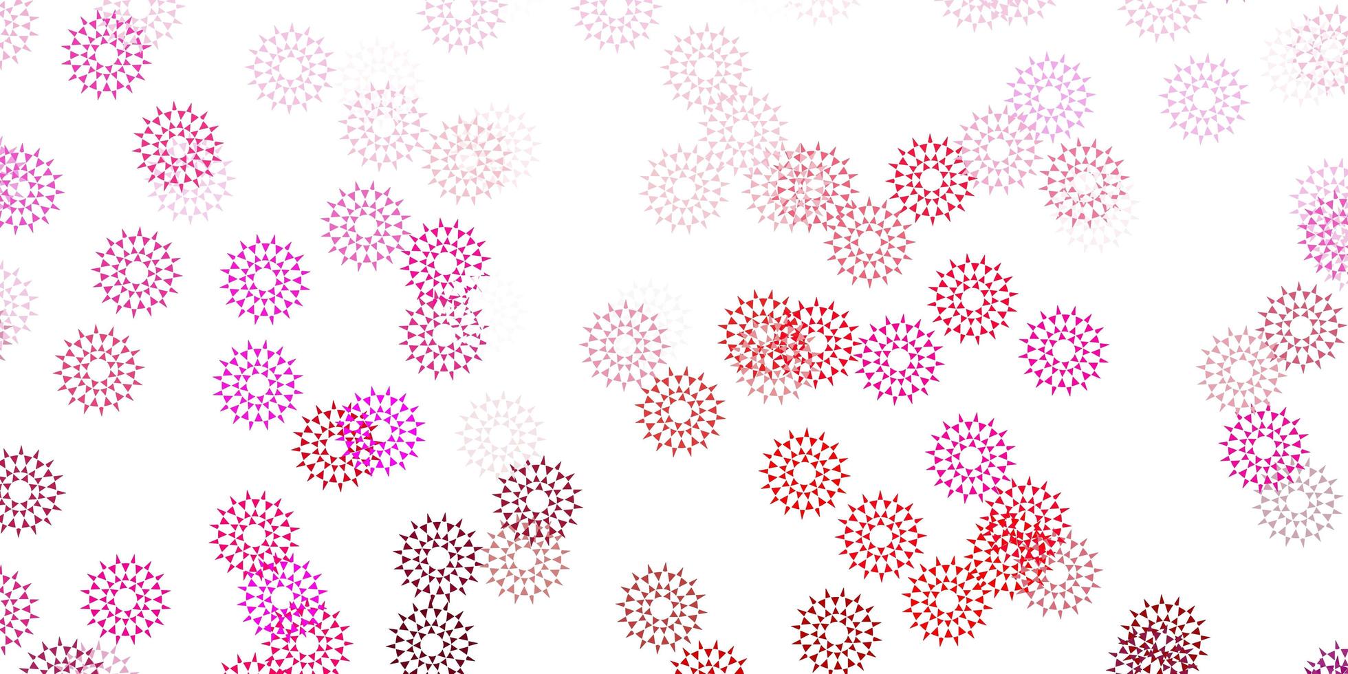 ljusrosa vektor doodle mall med blommor.
