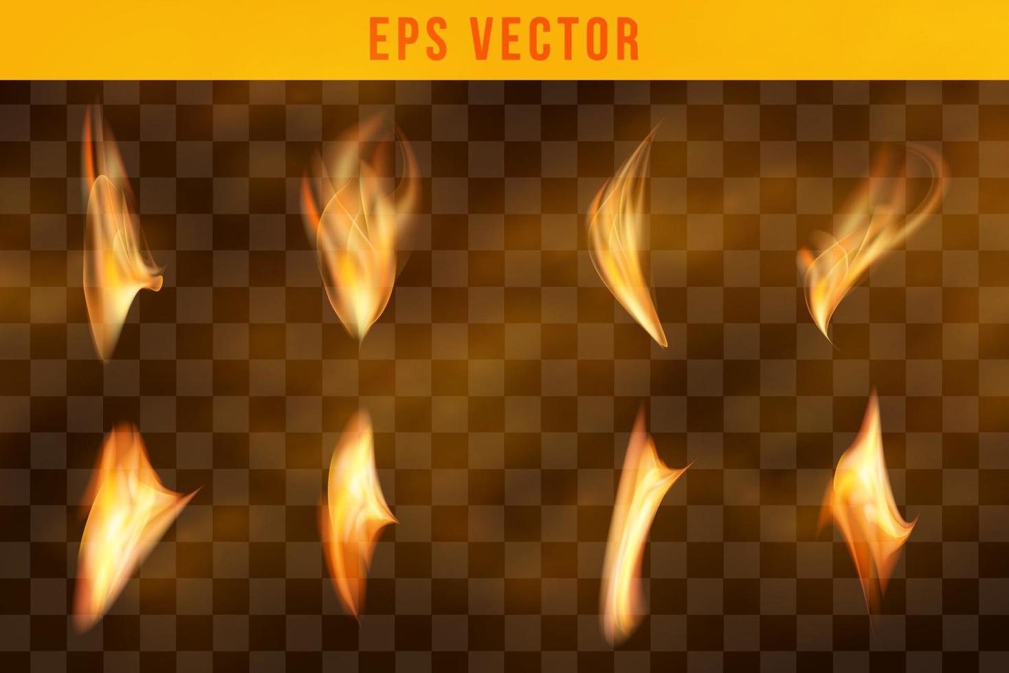 eld uppsättning realistisk effekt eps vektor redigerbar glöd glans bränder isolerade objekt