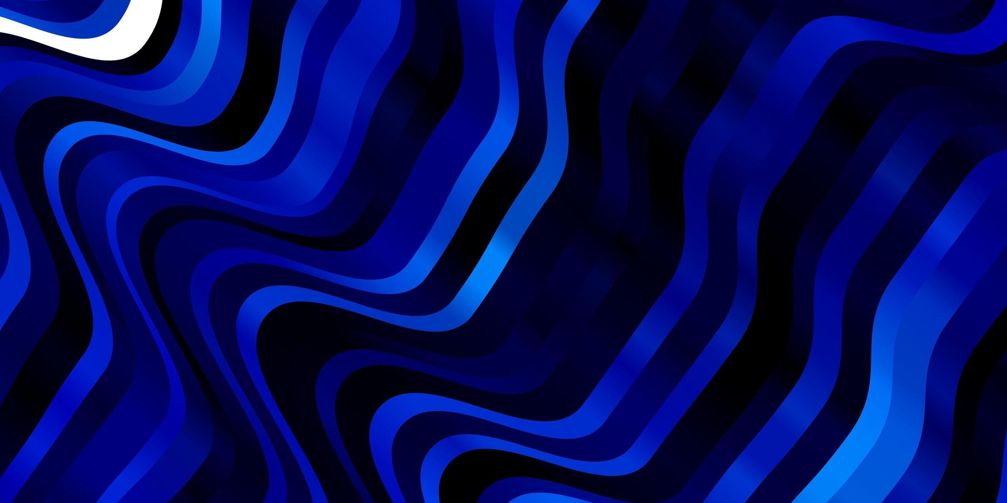 mörkblå vektormall med böjda linjer. vektor