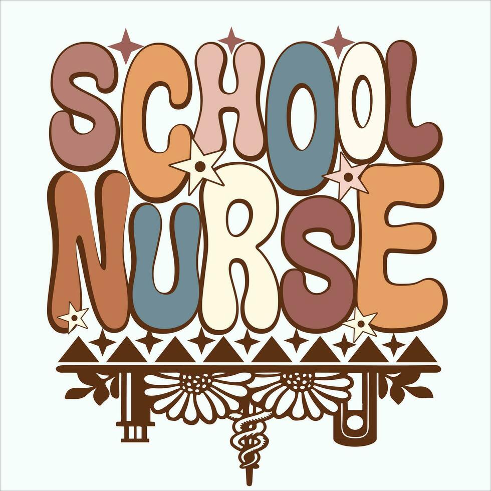 Schule Krankenschwester cotez Pflege- T-Shirt Design Vektor Kunst Gesundheit Mama Mädchen Frauen Männer Junge Mama