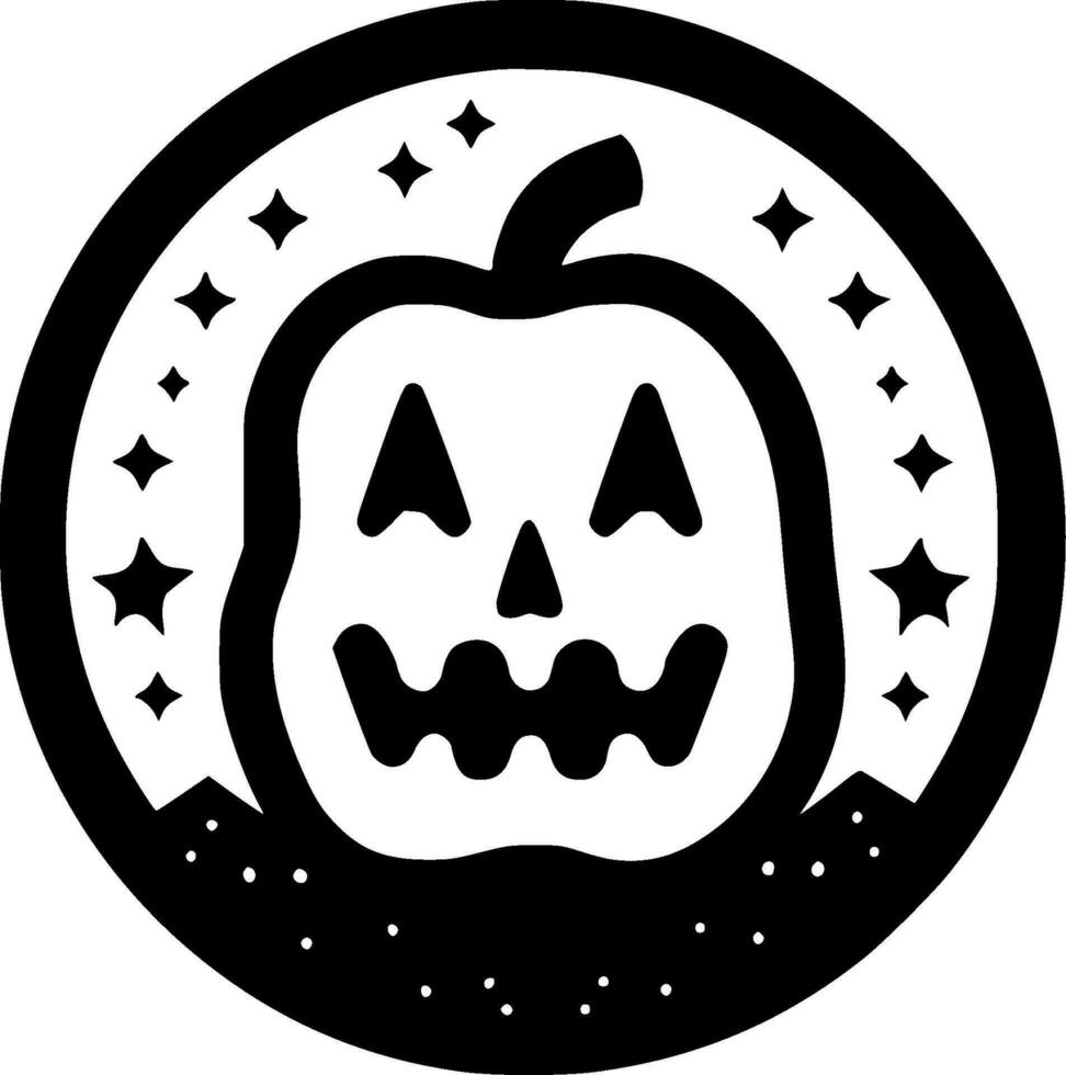 halloween - minimalistisk och platt logotyp - vektor illustration