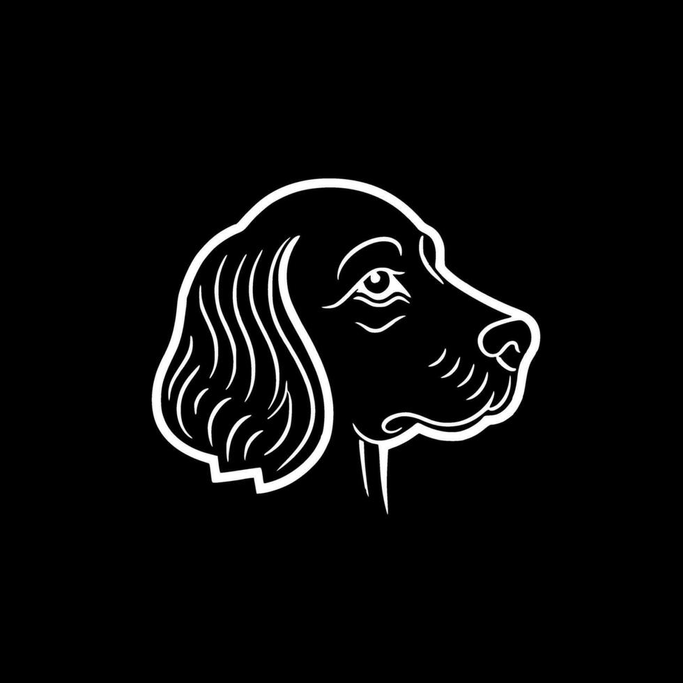 Hund - - minimalistisch und eben Logo - - Vektor Illustration