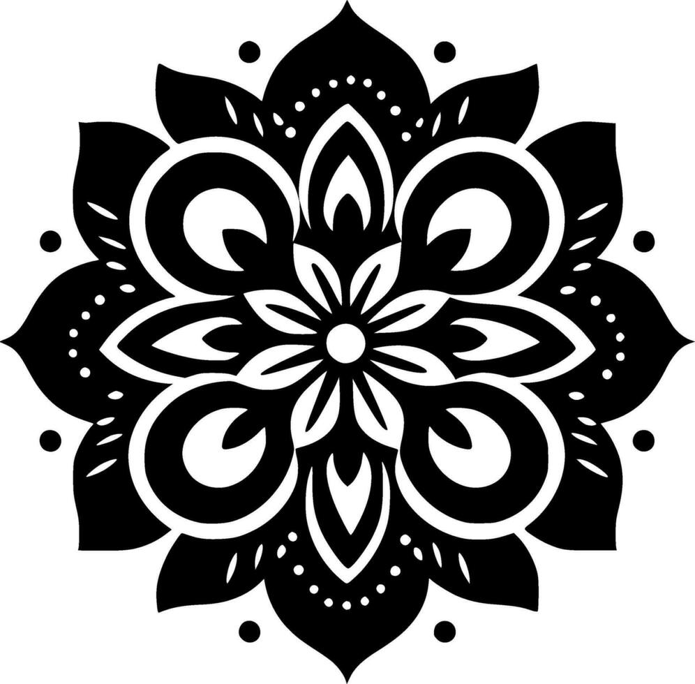 Mandala - - minimalistisch und eben Logo - - Vektor Illustration