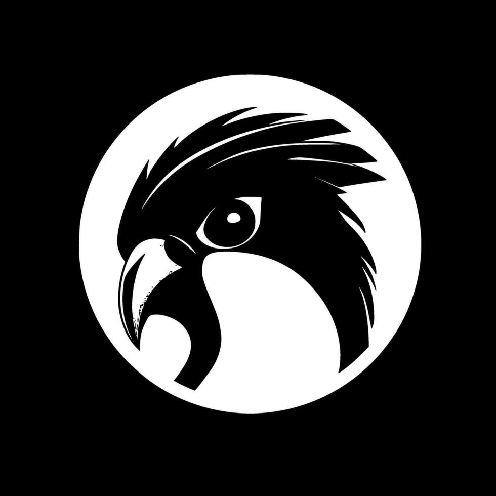 Papagei, schwarz und Weiß Vektor Illustration