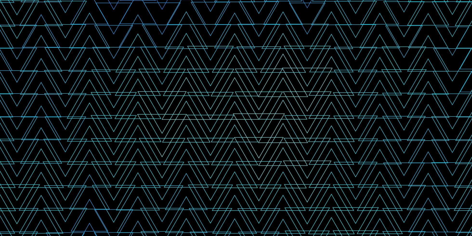 dunkelblaues Vektorlayout mit Linien, Dreiecken. vektor