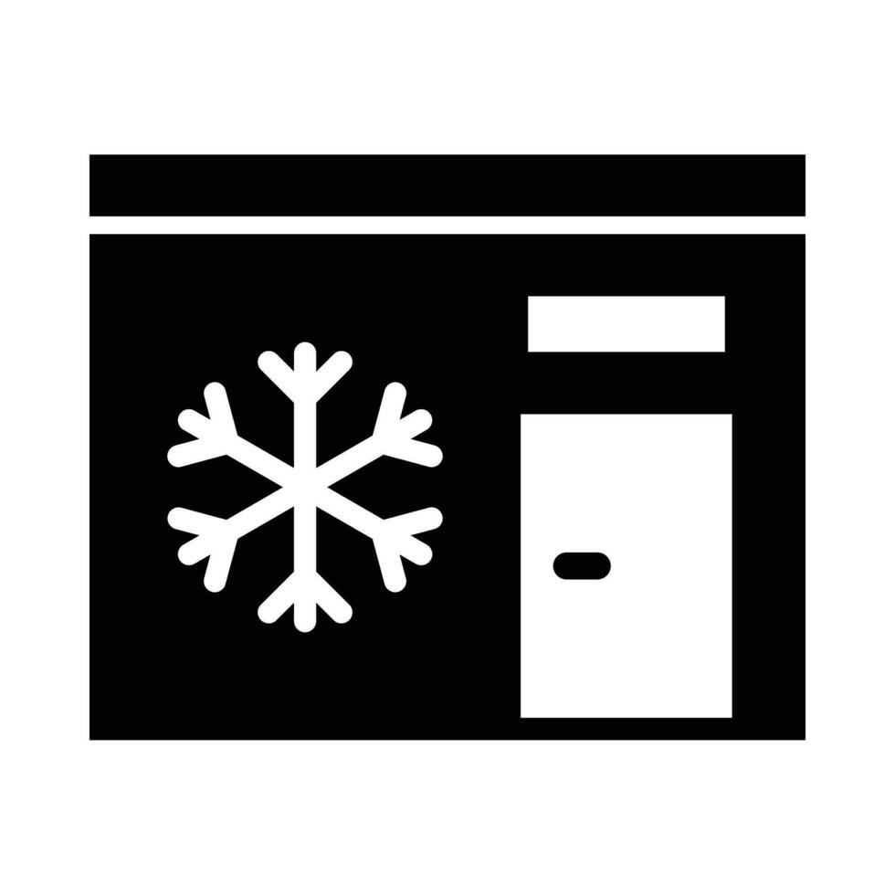 kalt Zimmer Vektor Glyphe Symbol zum persönlich und kommerziell verwenden.
