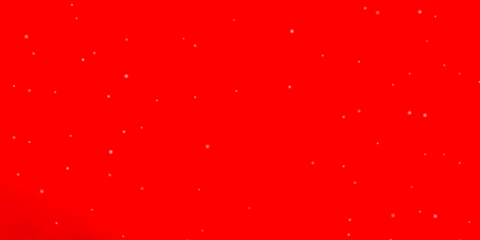 ljusröd vektorbakgrund med små och stora stjärnor. vektor