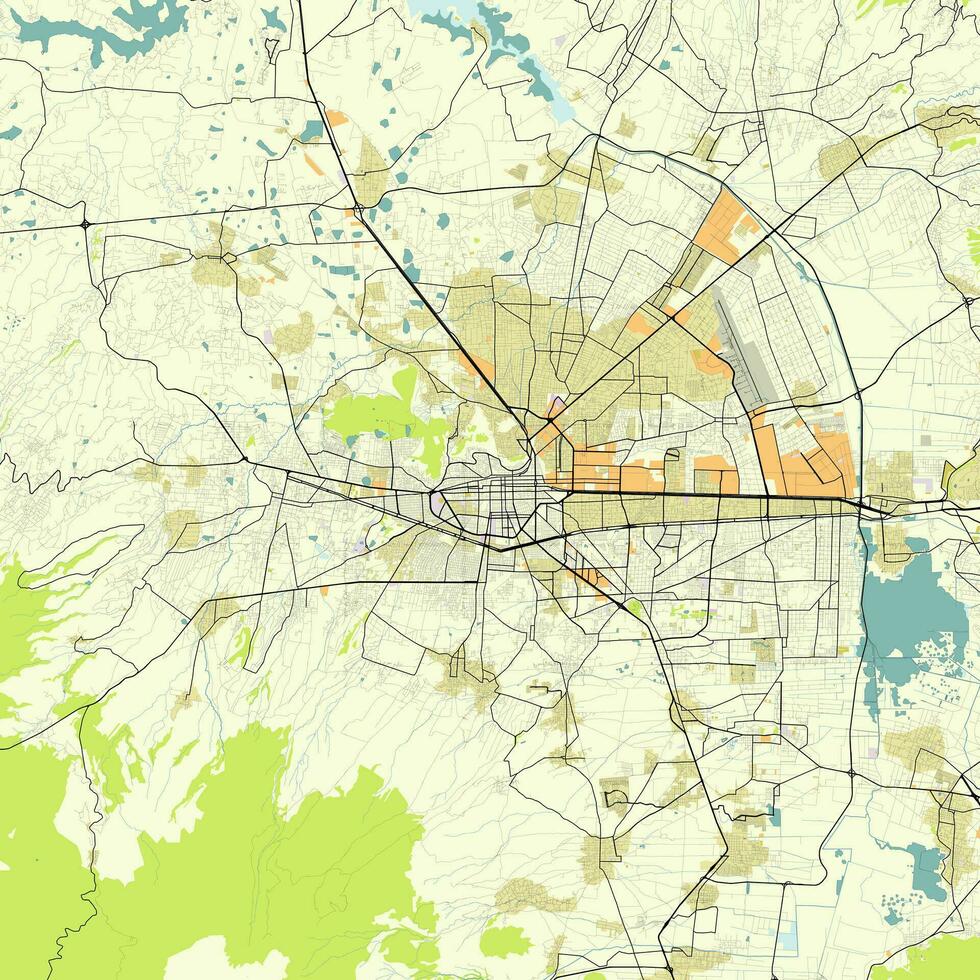 Karta av toluca, stat av Mexiko, mexico vektor