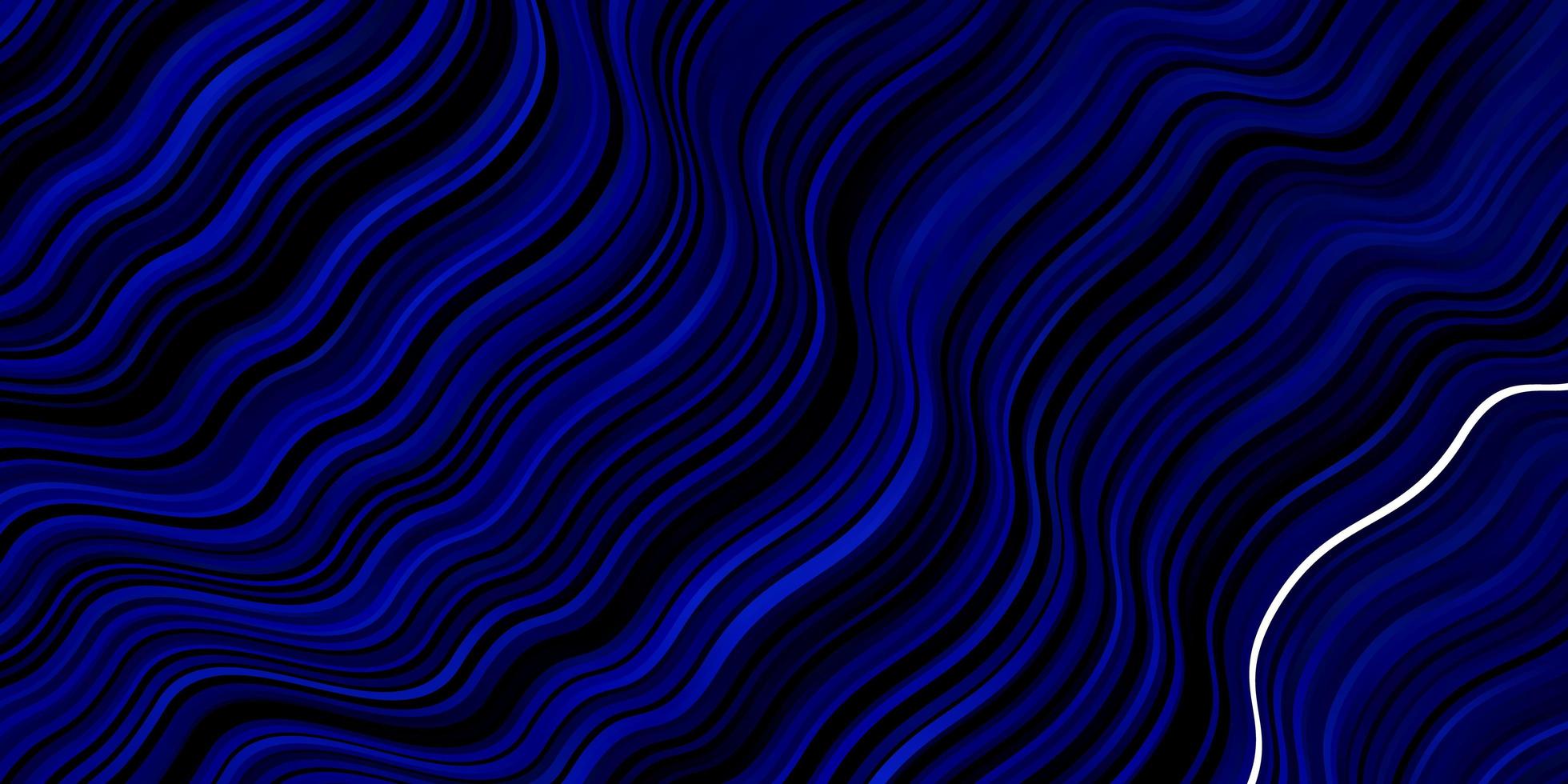 mörkblå vektormall med böjda linjer. vektor