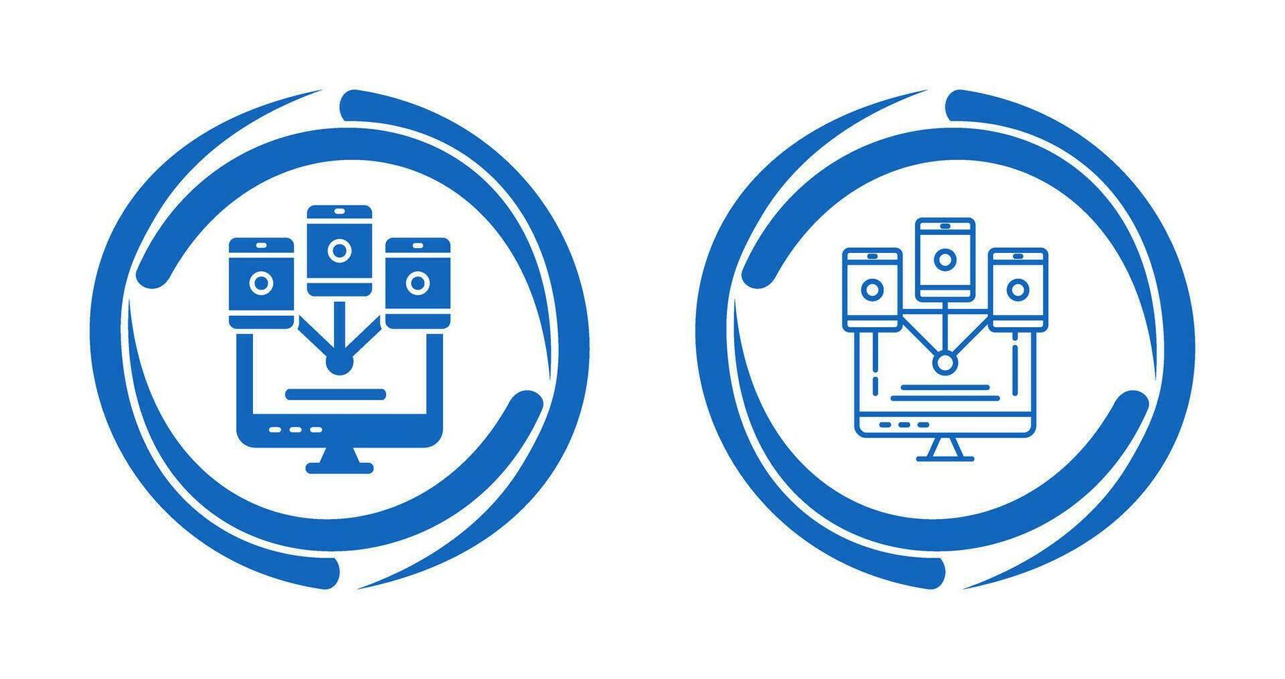 Vektorsymbol für Computernetzwerke vektor