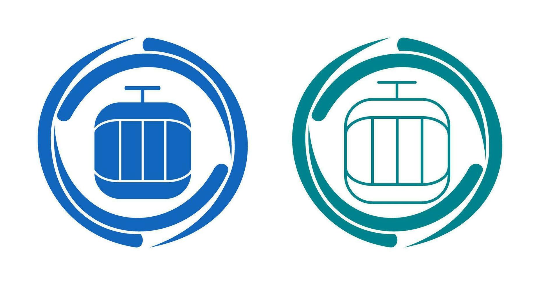 Seilbahn-Vektor-Symbol vektor