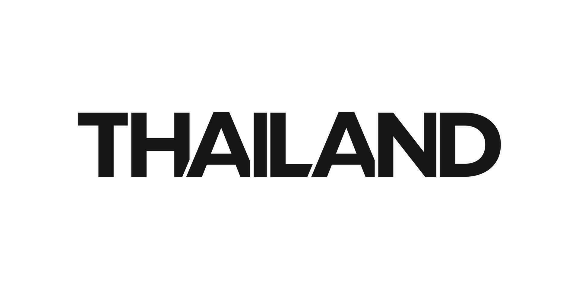 thailand emblem. de design funktioner en geometrisk stil, vektor illustration med djärv typografi i en modern font. de grafisk slogan text.