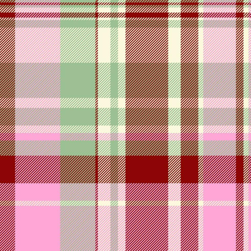 Plaid Vektor prüfen von Tartan Hintergrund Stoff mit ein nahtlos Textur Muster Textil.