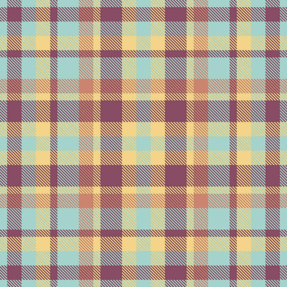 Muster Textil- Hintergrund von Plaid Vektor nahtlos mit ein prüfen Tartan Textur Stoff.