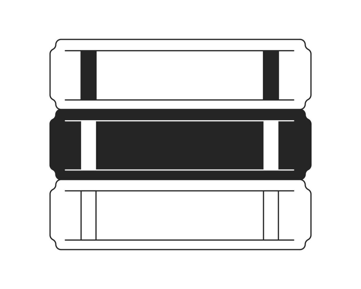 Buchhandlung Stapel von Bücher schwarz und Weiß 2d Linie Karikatur Objekt. Antiquität Buch Stacheln isoliert Vektor Gliederung Artikel. Wörterbücher Haufen. Literatur Hardcover Stapel monochromatisch eben Stelle Illustration