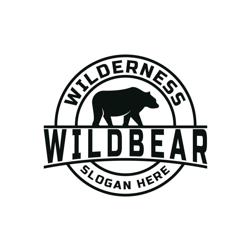 wild Bär Logo Design kreativ Idee vektor
