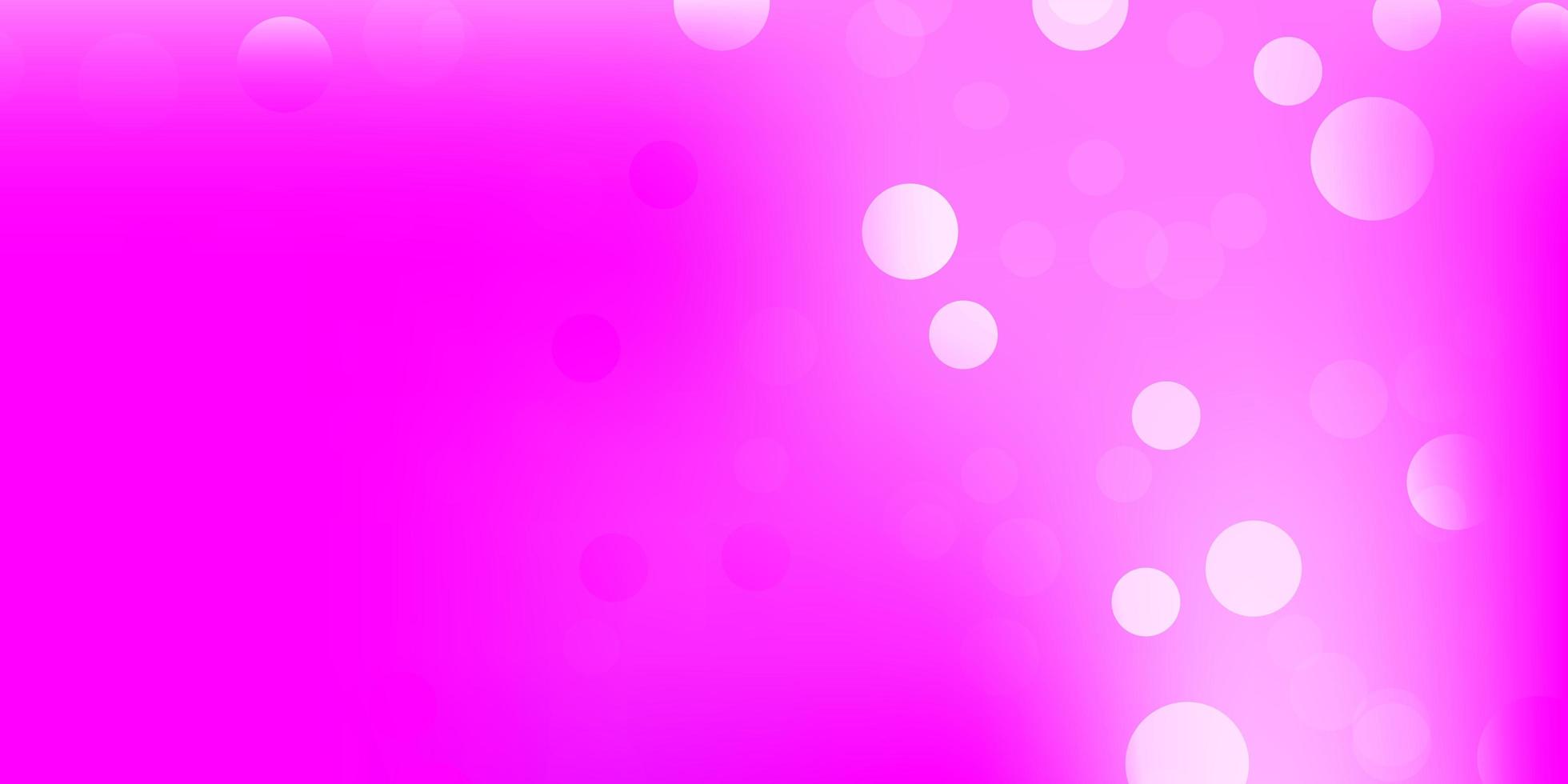 ljuslila, rosa vektorbakgrund med bubblor. vektor