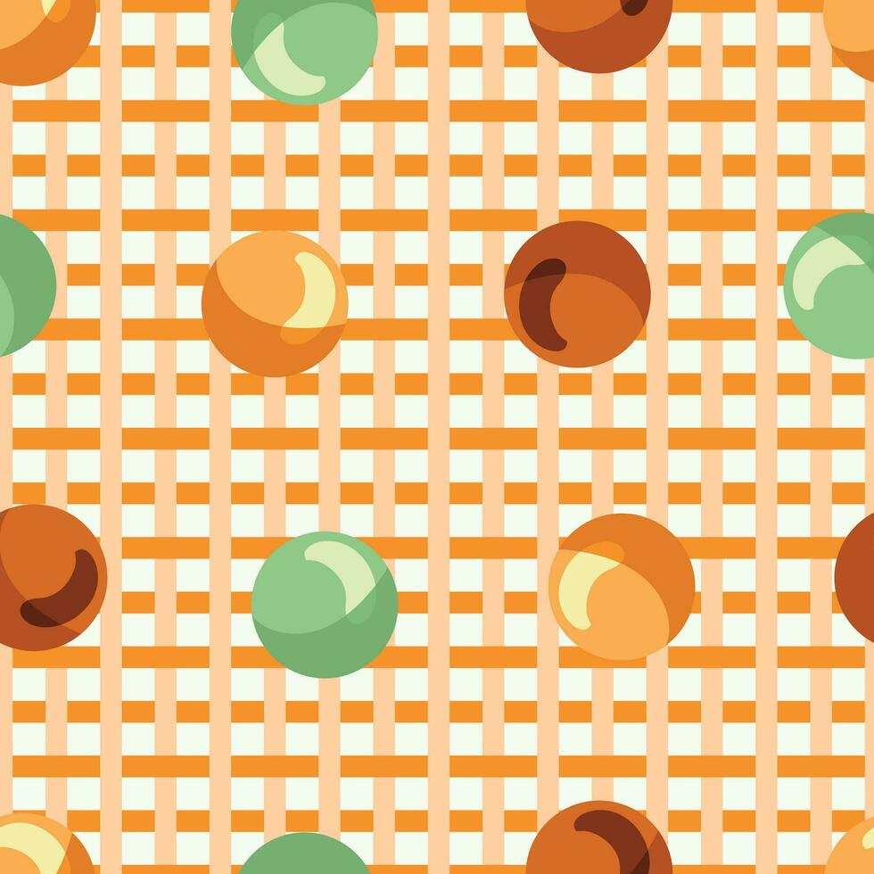 beschwingt Orange abstrakt geometrisch Muster mit Streifen, Bälle, und modern Design Elemente - - zeitgenössisch Kunstwerk vektor