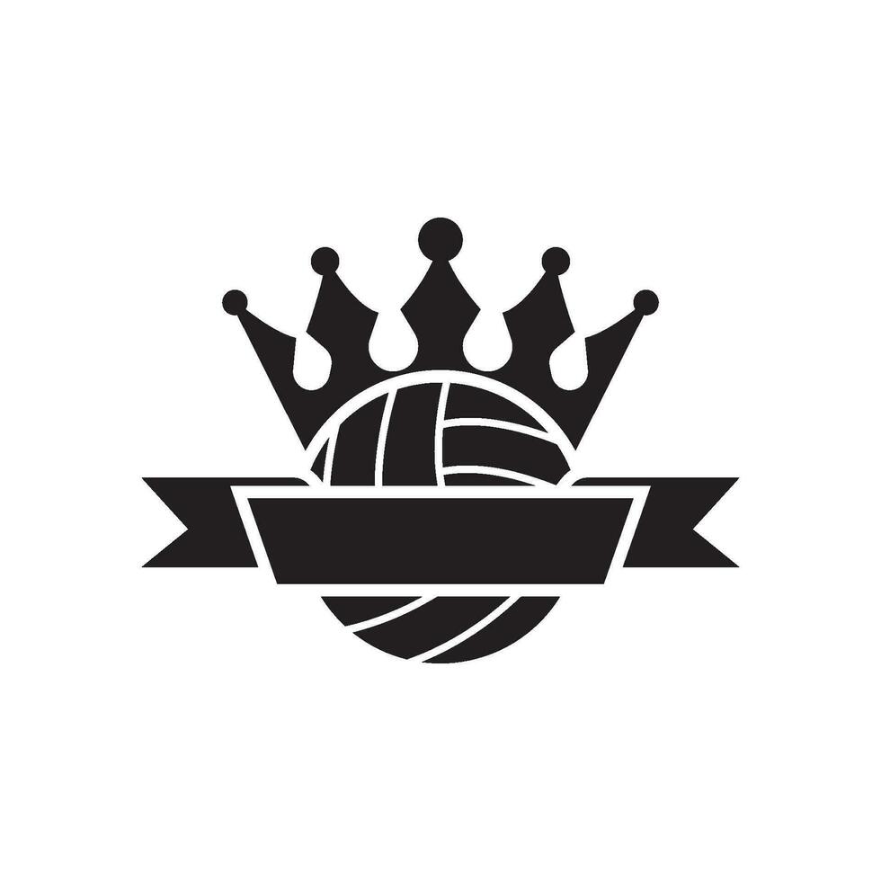 volleyboll logotyp ikon design vektor illustration