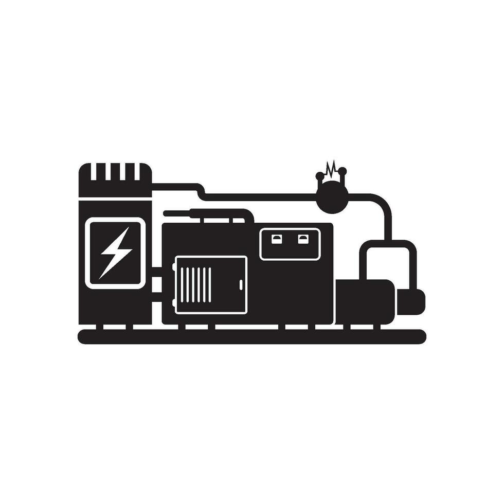 diesel generator logotyp ikon symbol, illustration design mall vektor