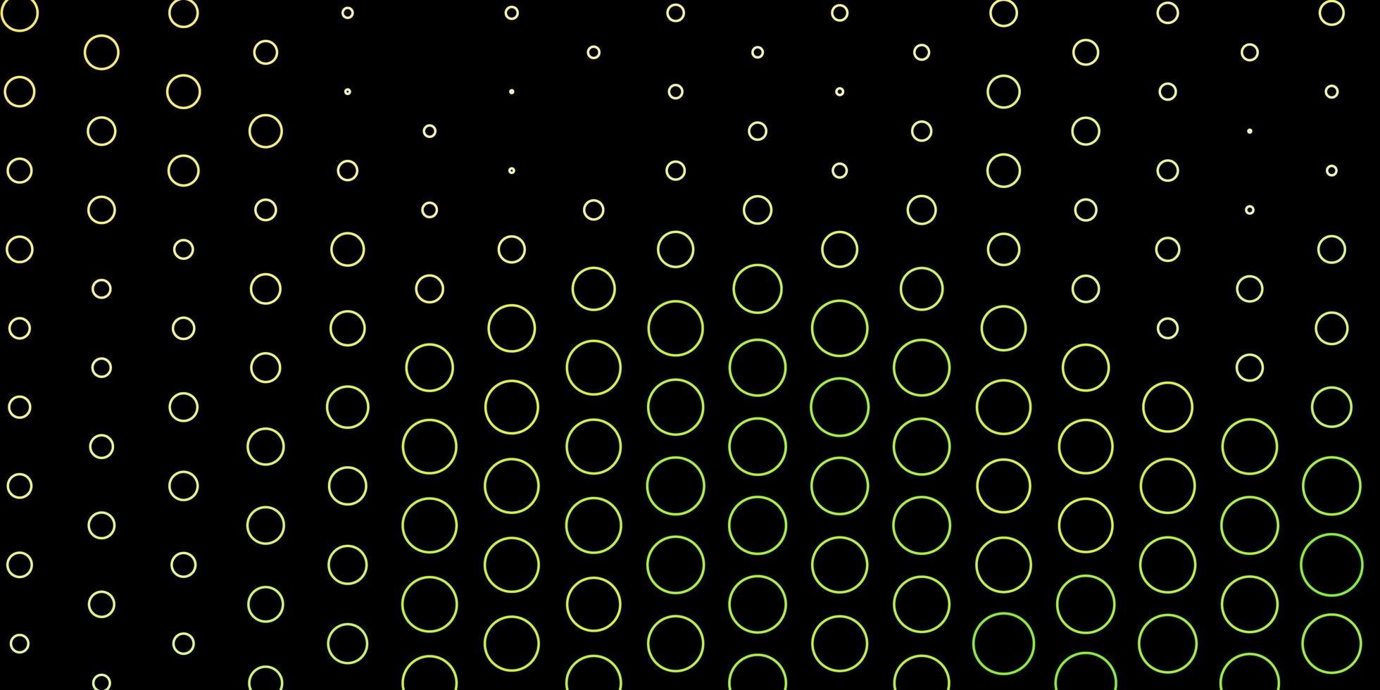 dunkelgrüne, rote Vektorschablone mit Kreisen. vektor