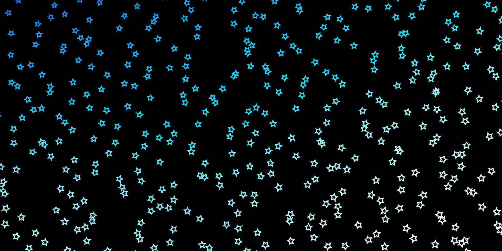 dunkelblauer Vektorhintergrund mit bunten Sternen. vektor