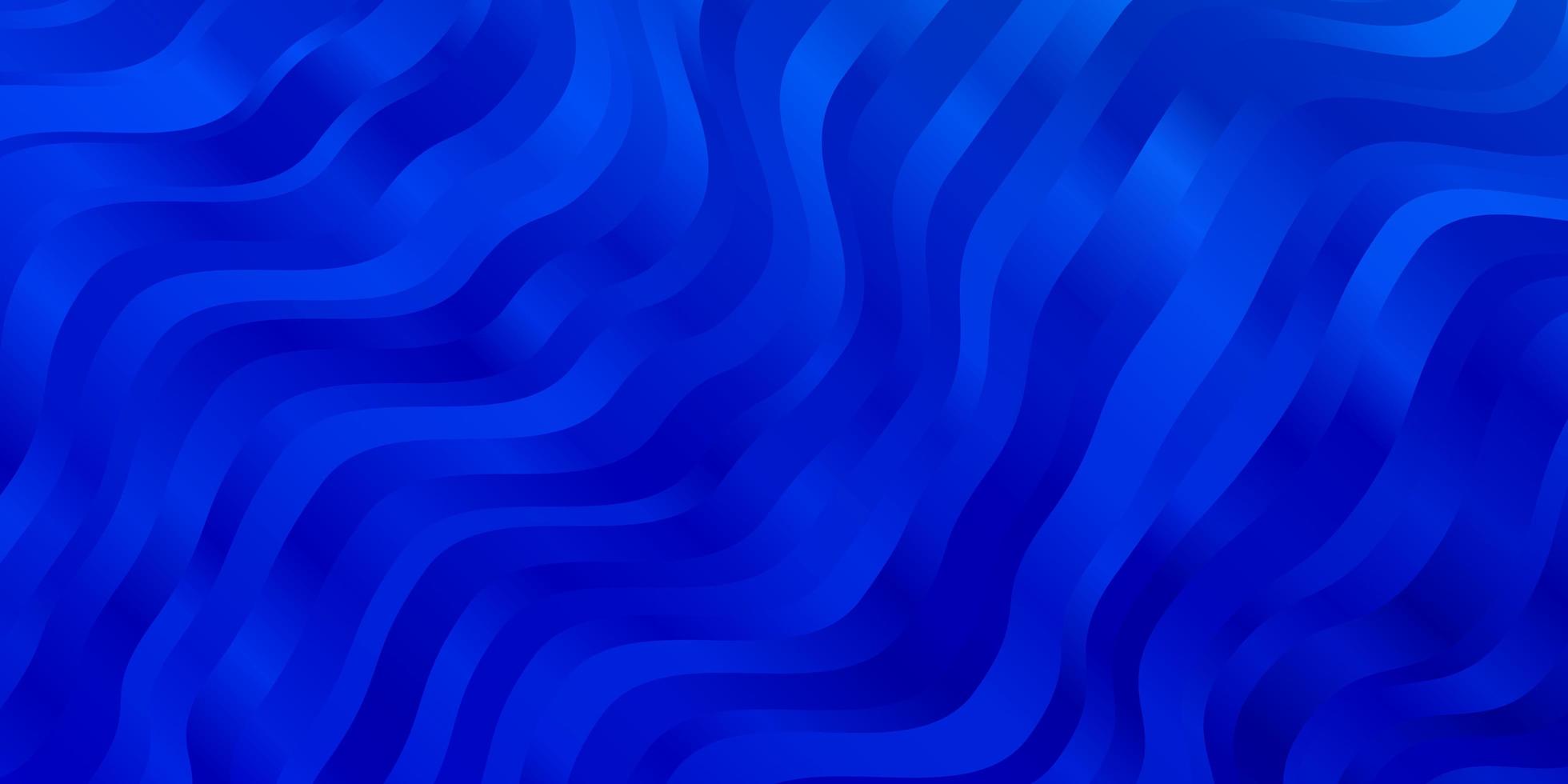 ljusblå vektormall med böjda linjer. vektor