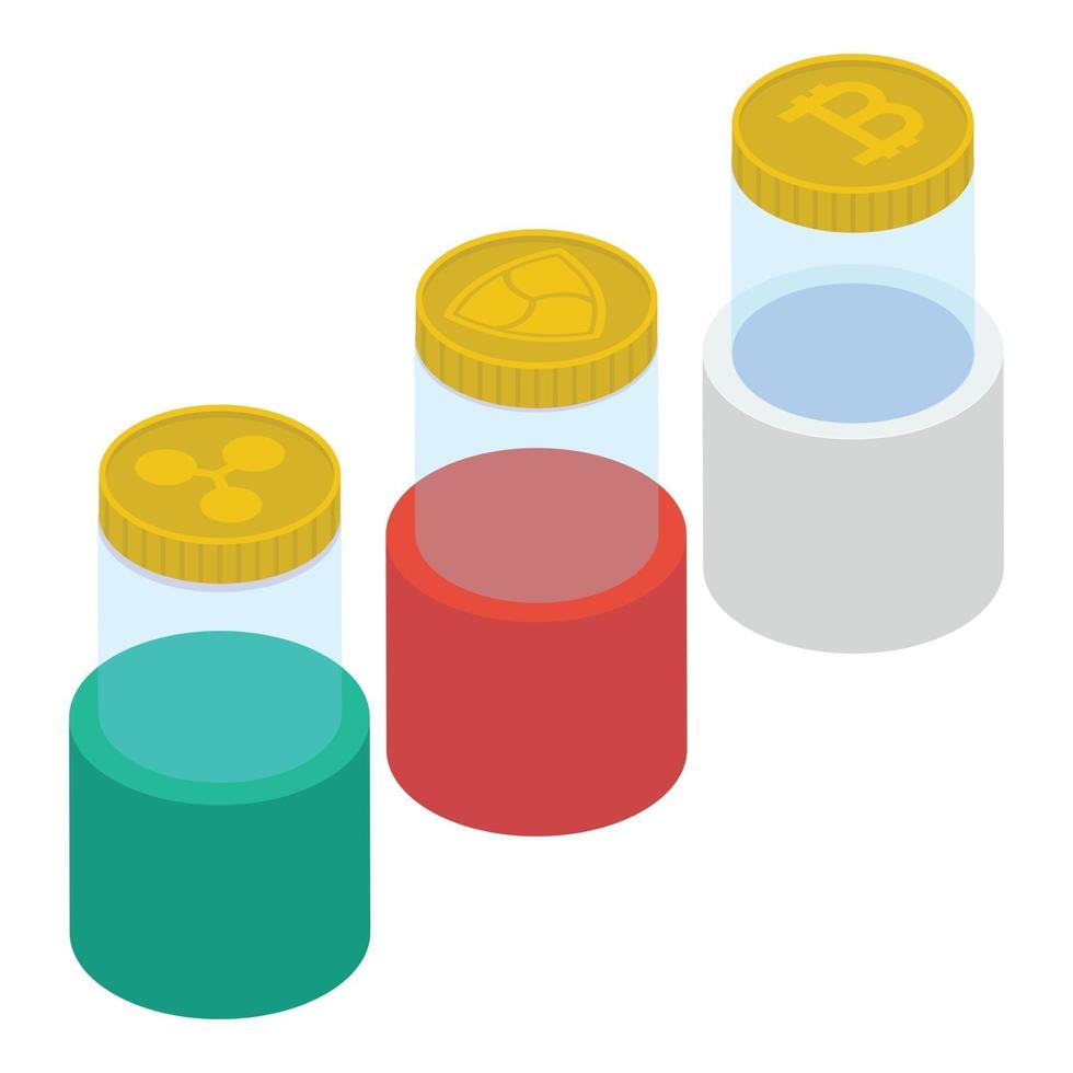 digitale Währungsmünzen vektor