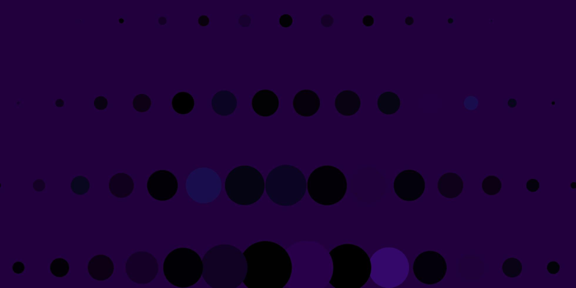 dunkelviolette Vektorschablone mit Kreisen. vektor
