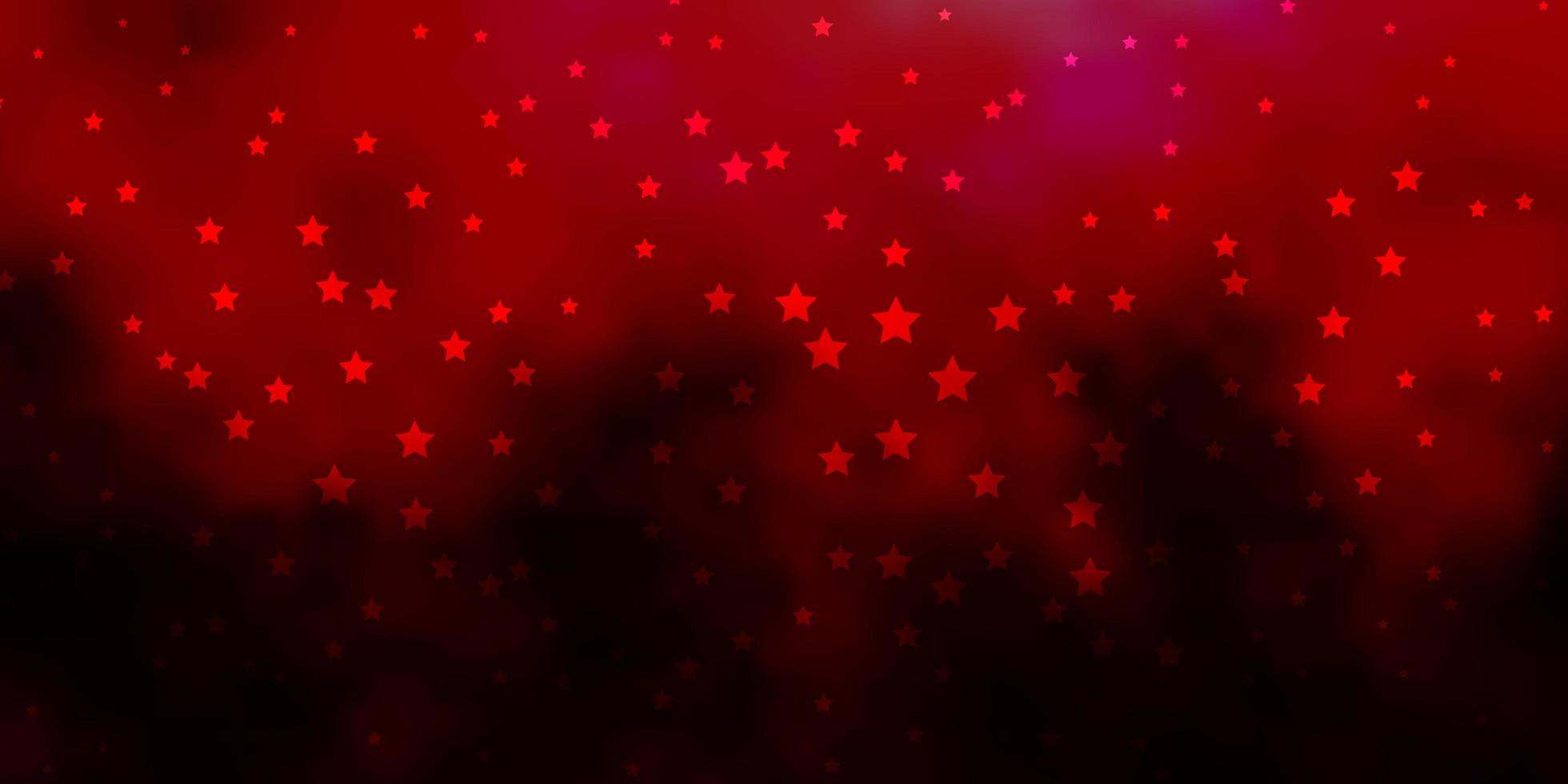 mörkrosa, rött vektormönster med abstrakta stjärnor. vektor