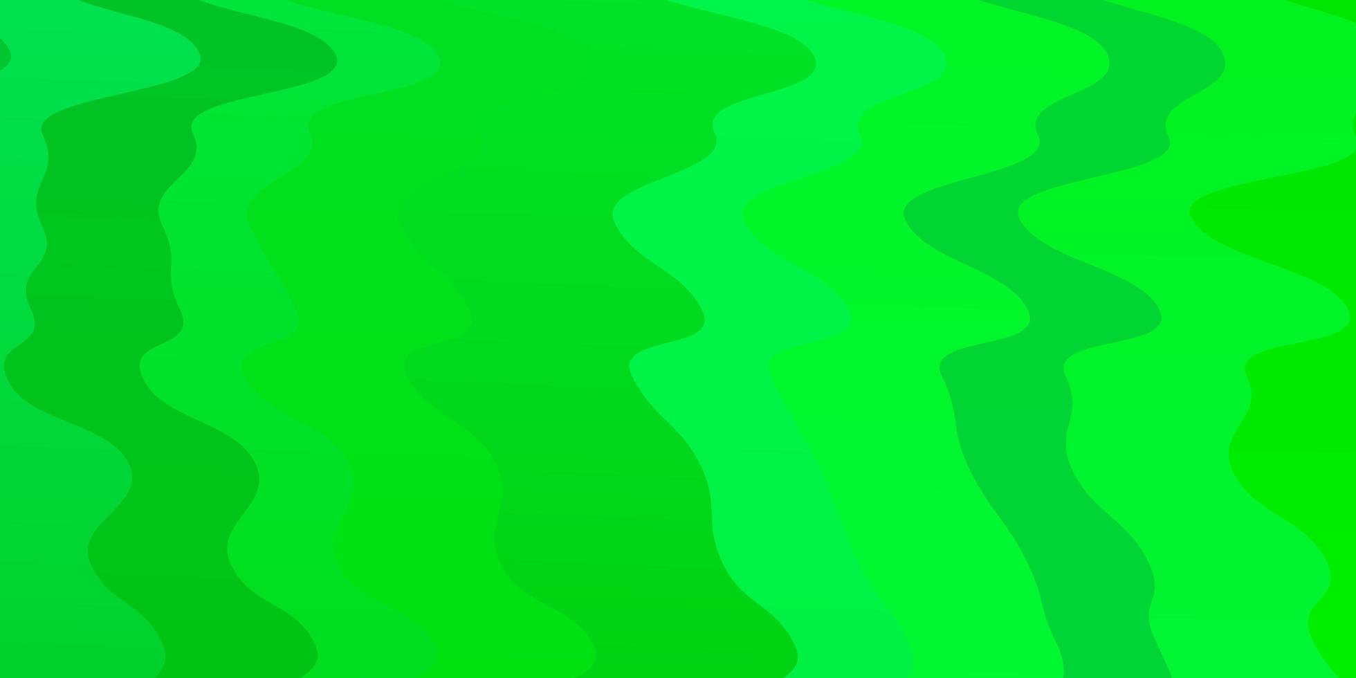hellgrüner, gelber Vektorhintergrund mit Kurven. vektor