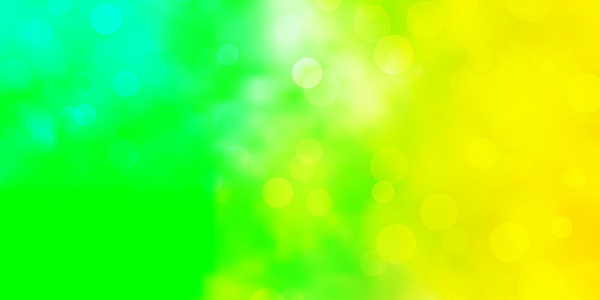 ljusgrön, gul vektorlayout med cirklar. vektor