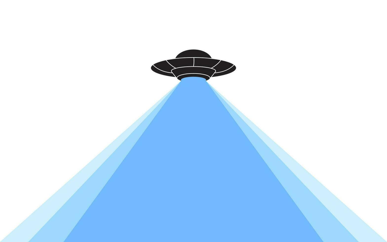 Strahl von Licht von ein UFO Schiff. Banner oder Hintergrund. Vektor skalierbar Grafik