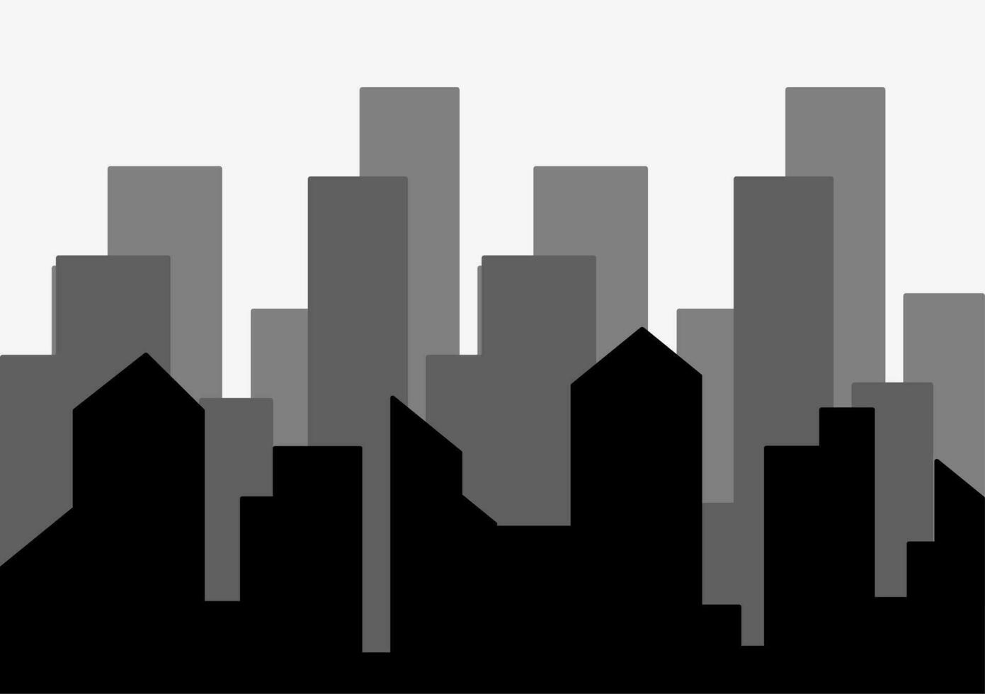 Stadt Gebäude Silhouette Hintergrund . Stadtbild und Horizont Silhouette Element Hintergrund . vektor