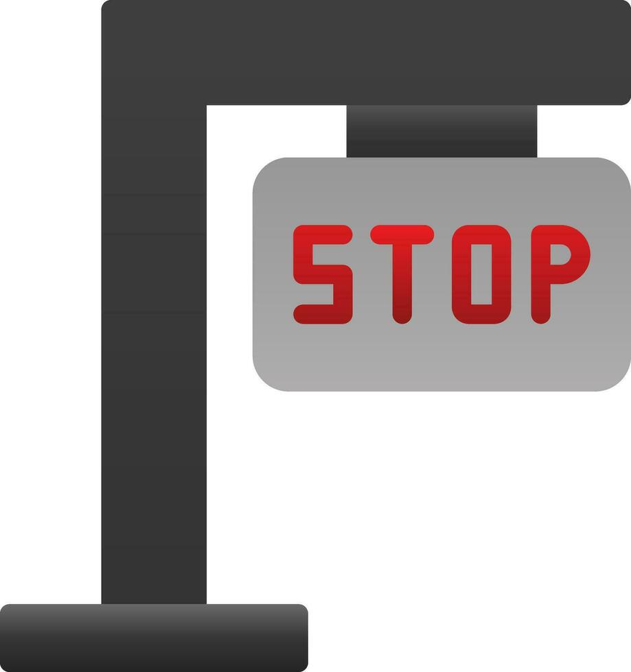 Stop-Schild-Vektor-Icon-Design vektor