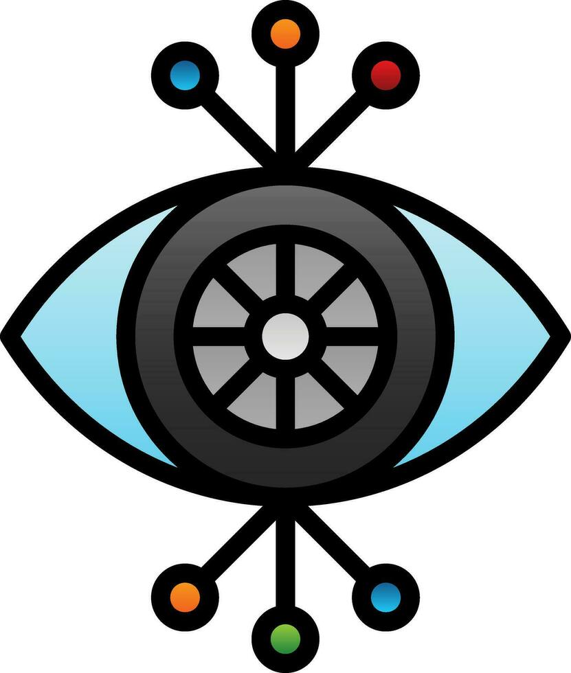 Cyber Auge Vektor Symbol Design