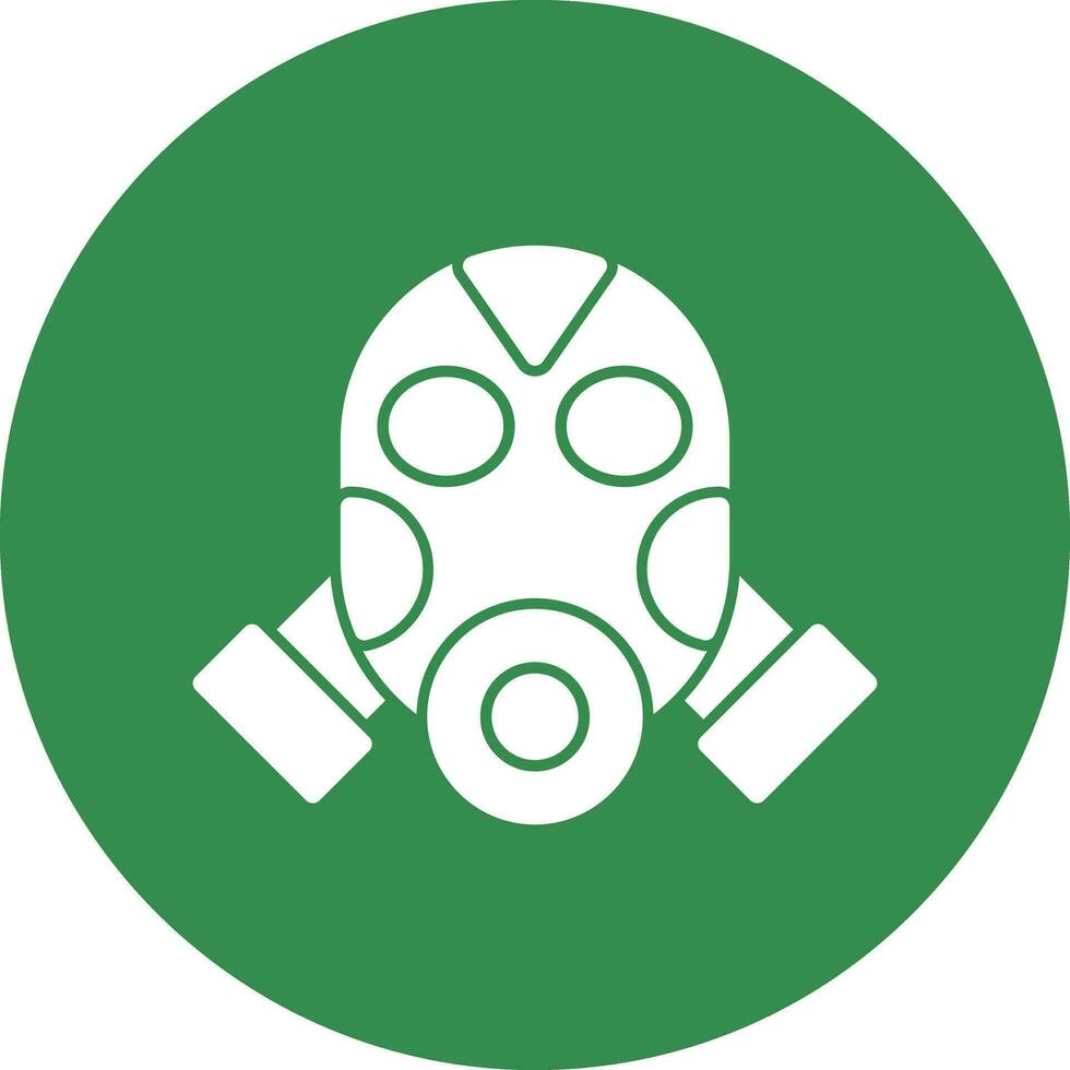 Gasmasken-Vektor-Icon-Design vektor