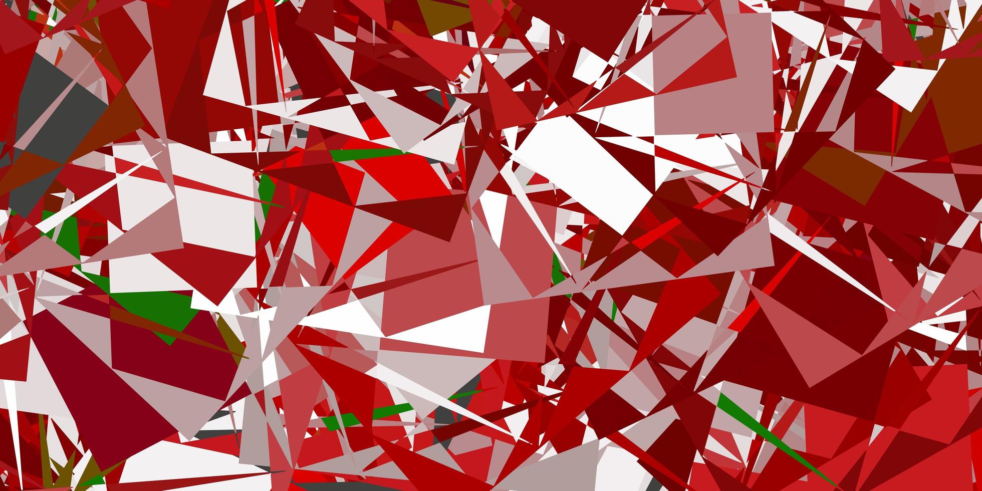 ljusgrön, röd vektorbakgrund med trianglar. vektor