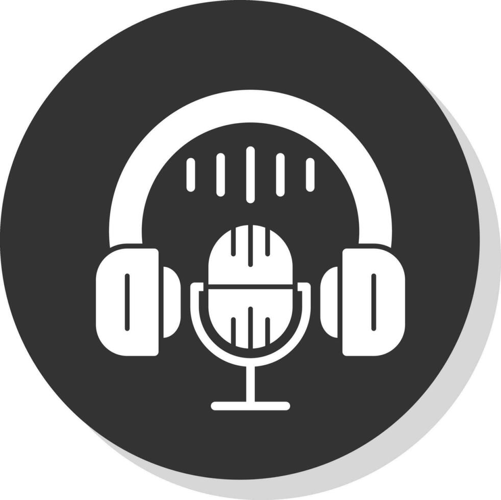 Podcast-Vektor-Icon-Design vektor