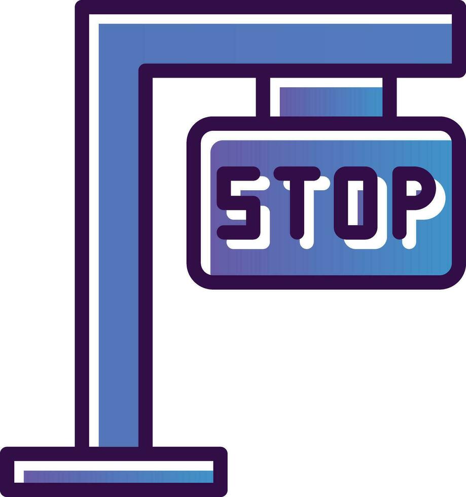 Stop-Schild-Vektor-Icon-Design vektor